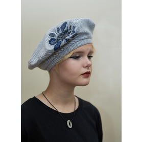 Берет серый, шерсть- фото 1