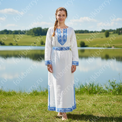 Рубаха женская Белогорье в голубом- фото 1